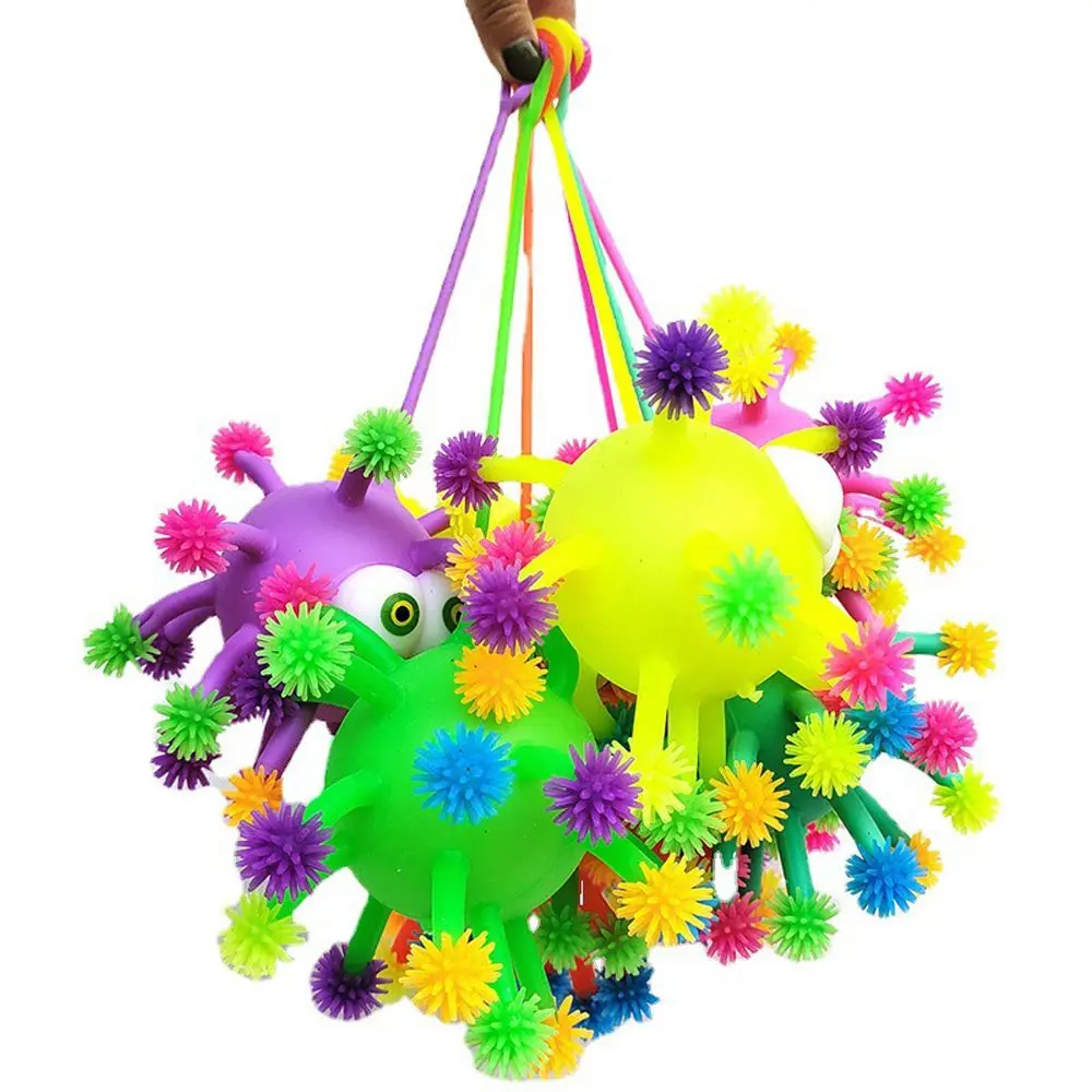 

Flash Ball Children Hedgehog Ball Cartoon Elastic Glow Hair Ball Luminous Toys Glow Vent Ball Squeeze Anti Stress Toys