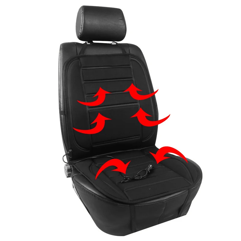 

12V Black Winter Automobiles Seat Covers Car Auto Front Seat Hot Heated Pad Cushion Warmer Protectors Cover