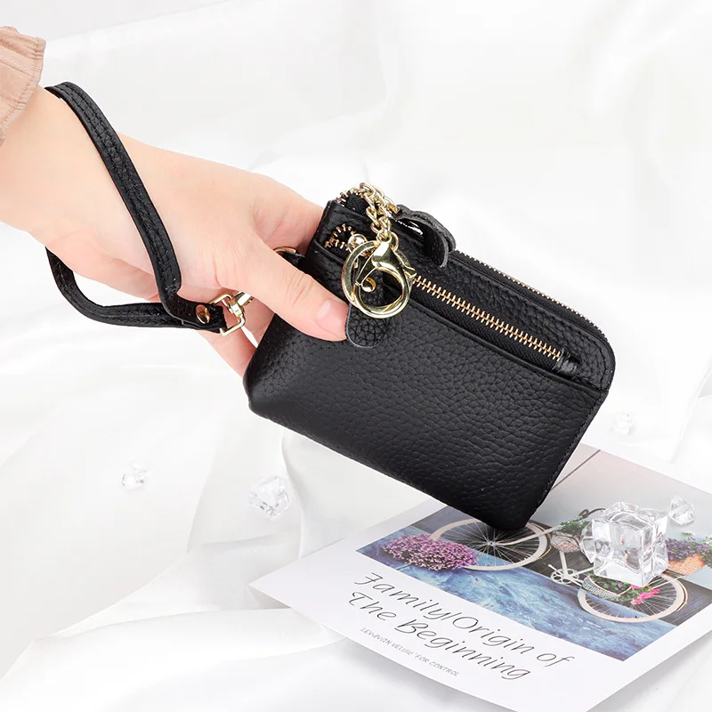 2022 New Wallet Leather Simple Multifunctional Ins Handbag Coin Purse Female Small Handbag Card Bag Gift Mini Explosion