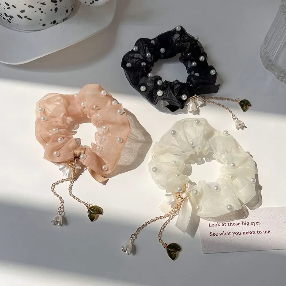 

Tie Hair Ponytail Campanula Leaf Headwear Korean Style Hair Ring Elastic Rope Large Intestine Hair Ring Women Hair Rope