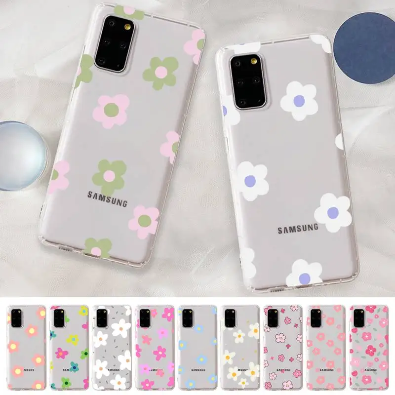 

Fashion Colorful Flowers Phone Case for Samsung A51 A52 A71 A12 for Redmi 7 9 9A for Huawei Honor8X 10i Clear Case