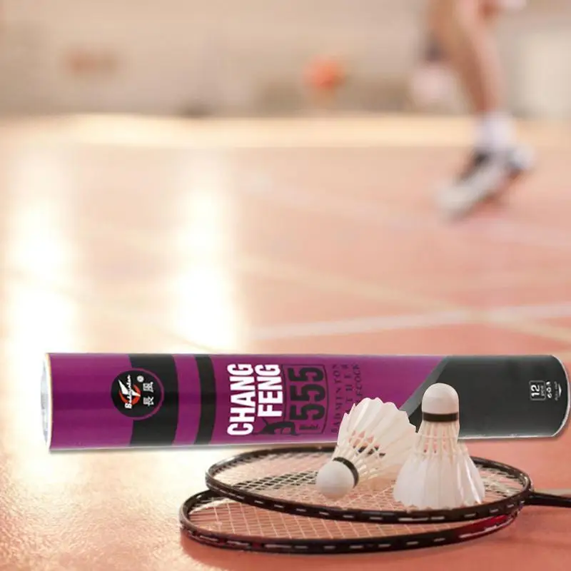 

Badminton Duck Feather Badminton Shuttlecocks with Good Stability 12 Pack Badminton Hitting Practice Equipment