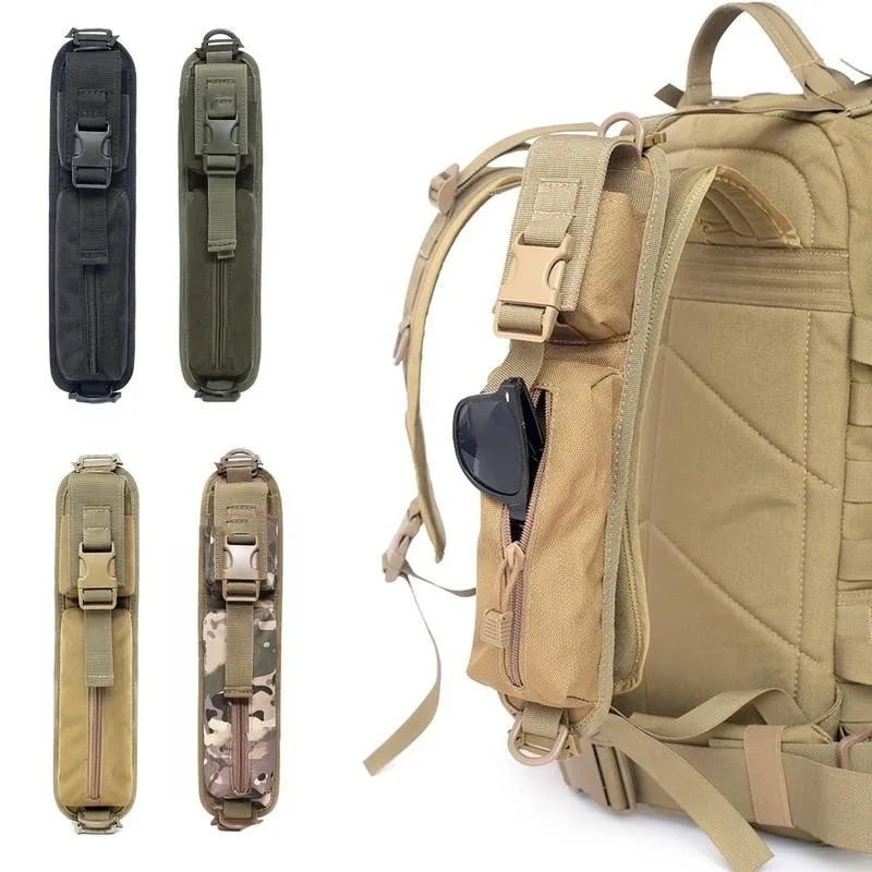 

Tactical Backpack Shoulder Strap Sundries Pouch Molle Key Flashlight Pouch Outdoor Camping Hunting Accessories Pack EDC Tool Bag