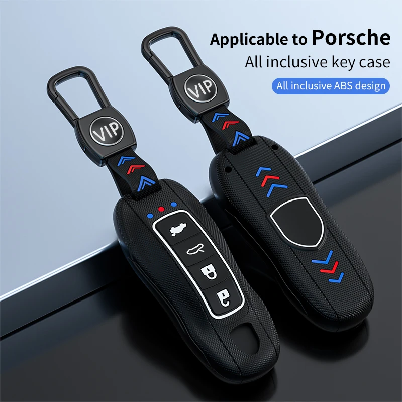 Car Smart Remote Key Case Fob Covers Set Shell for Porsche Panamera Spyder Carrera Macan Boxster Cayman Cayenne 911 970 981 991 images - 6