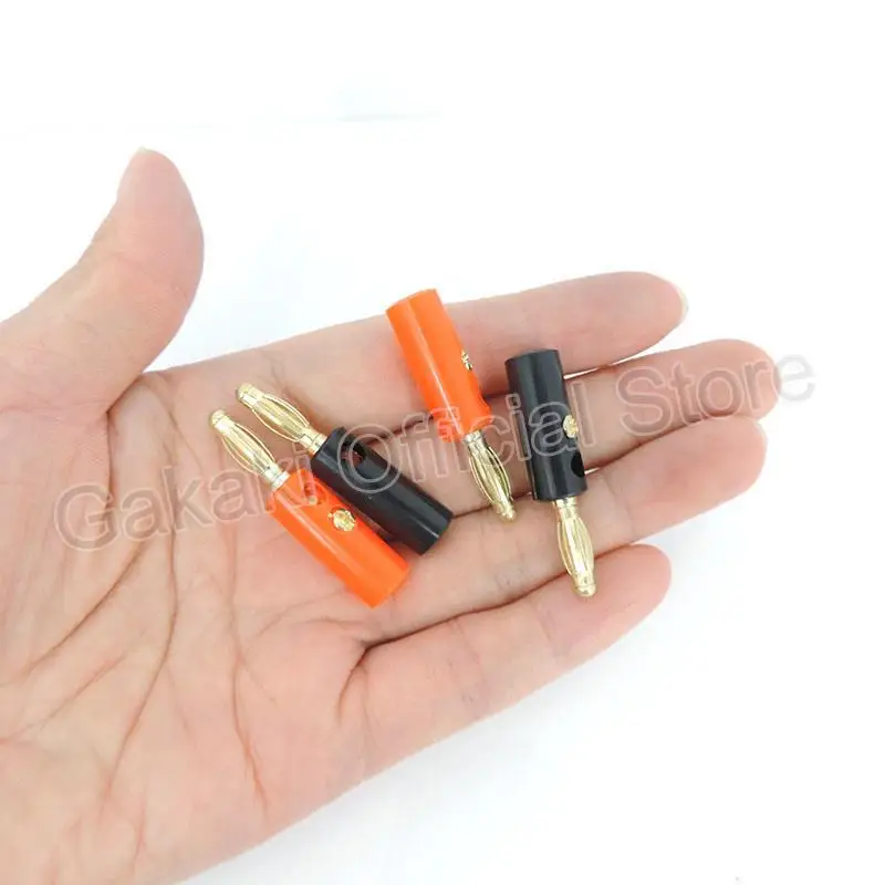 5 красных + черных 4 мм вилка-банан золотая пластина разъемы аудио динамик винт