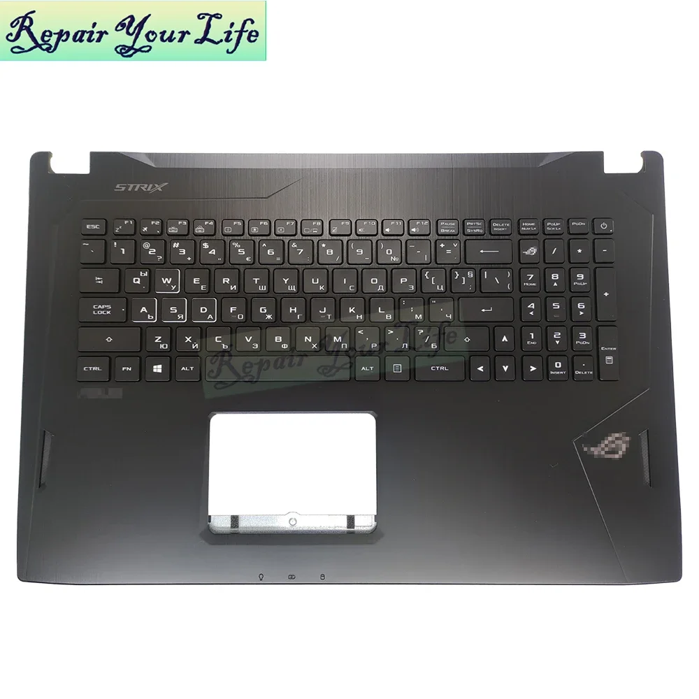 Фото Верхний чехол для клавиатуры с упором для рук для Asus ROG Strix GL702VI-1A, британский хорватский корейский RGB с подсветкой 13NB0G91AP0211 90NB0G91 №2