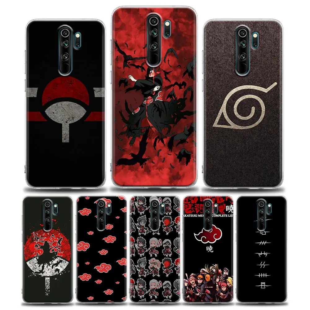 

Clear Case For Xiaomi Redmi Note 11 10 9 8 Pro 7 8A 10S 11 Soft Cover Naruto Akatsuki Logo Itachi Anime For Redmi 8Pro K40 Coque