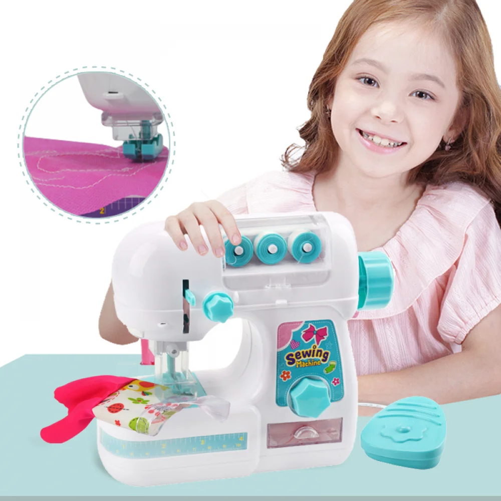 

Kids Simulation Sewing Machine Miniature Item Furniture Toy Educational Learning Design Clothing Toys Girl Children's Day Gifts