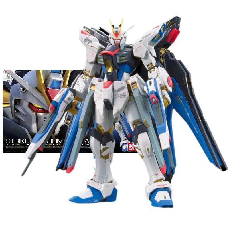 

Набор оригинальных моделей Bandai Gundam, аниме-фигурка Rg Zgmf-X20A, Коллекция детской модели, аниме фигурка Gunpla, игрушка, праздничный подарок