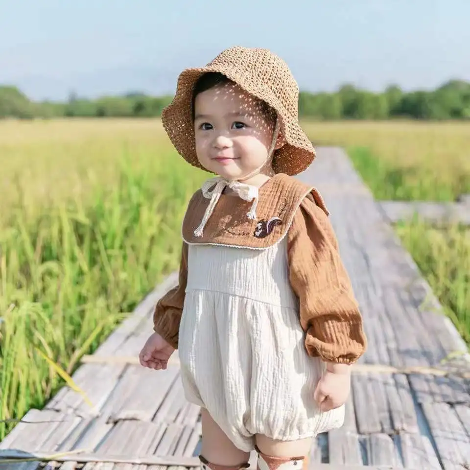 

Детская соломенная шляпа для девочек, летняя детская кружевная шляпа от солнца, шляпа принцессы с защитой от УФ лучей, мягкая шляпа в иностр...