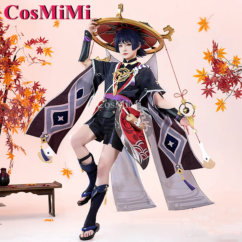 CosMiMi Scaramouche Косплей Игра Genshin Impact Костюм Красивая Мода Боевая Униформа