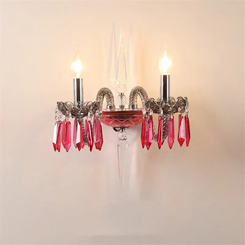 TINNY французский роскошный цветной настенный светильник с кристаллами