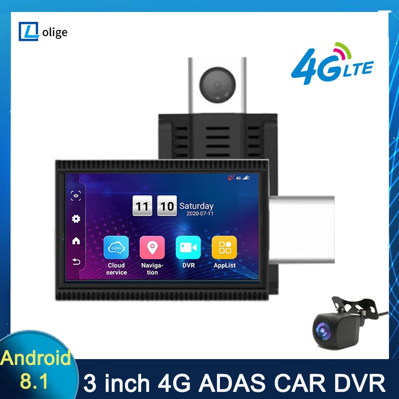 3 дюймовый сенсорный экран Android 8 1 HD 1080P камеры заднего вида 4G WIFI GPS навигация Авто