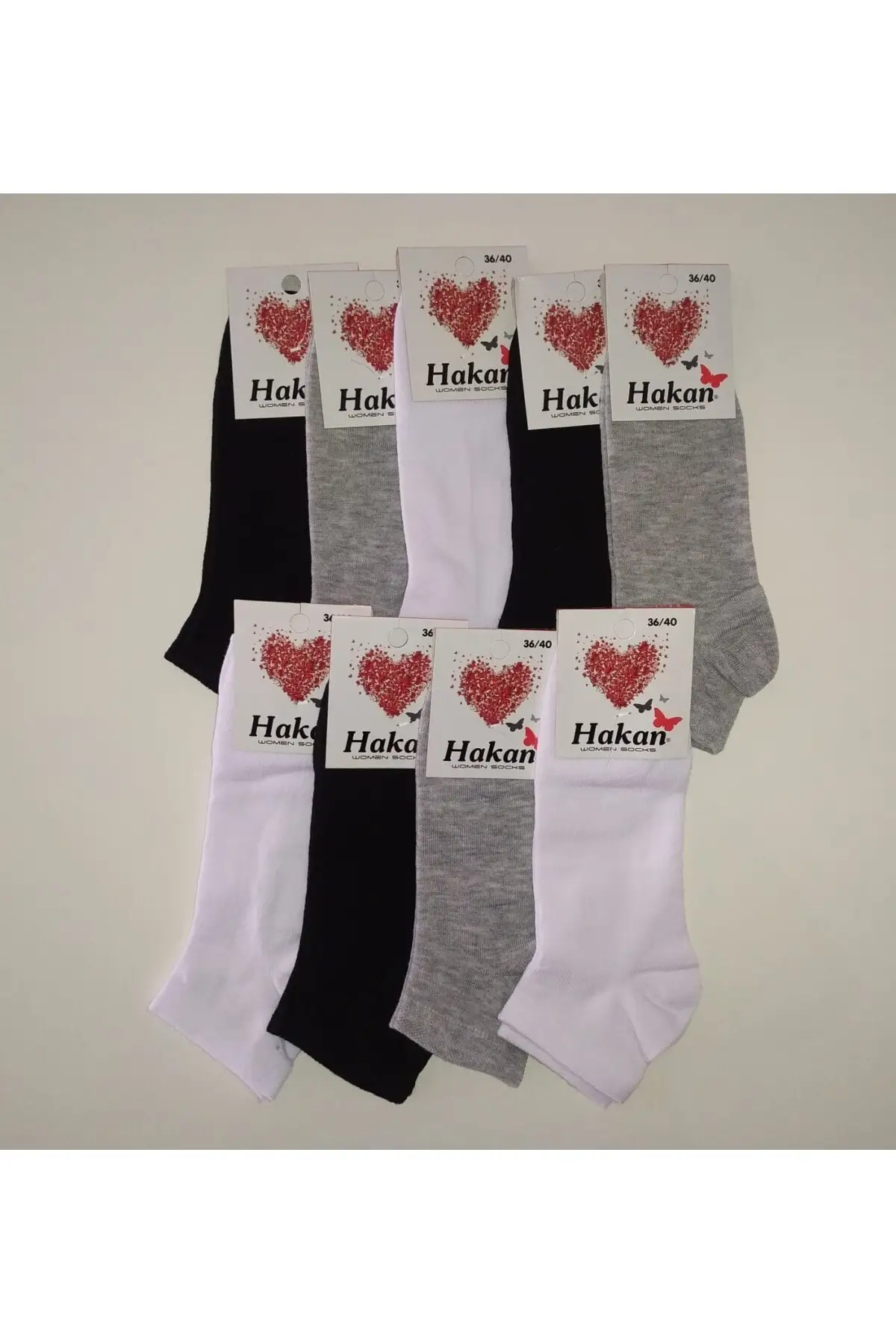 

Женские 9 шт. (3 черные-3 белые-3 серые) носки lycraft booties