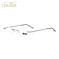 teraise upgrade lightweight reading glasses frameless readers clear lens for men and women wpen clip tube case