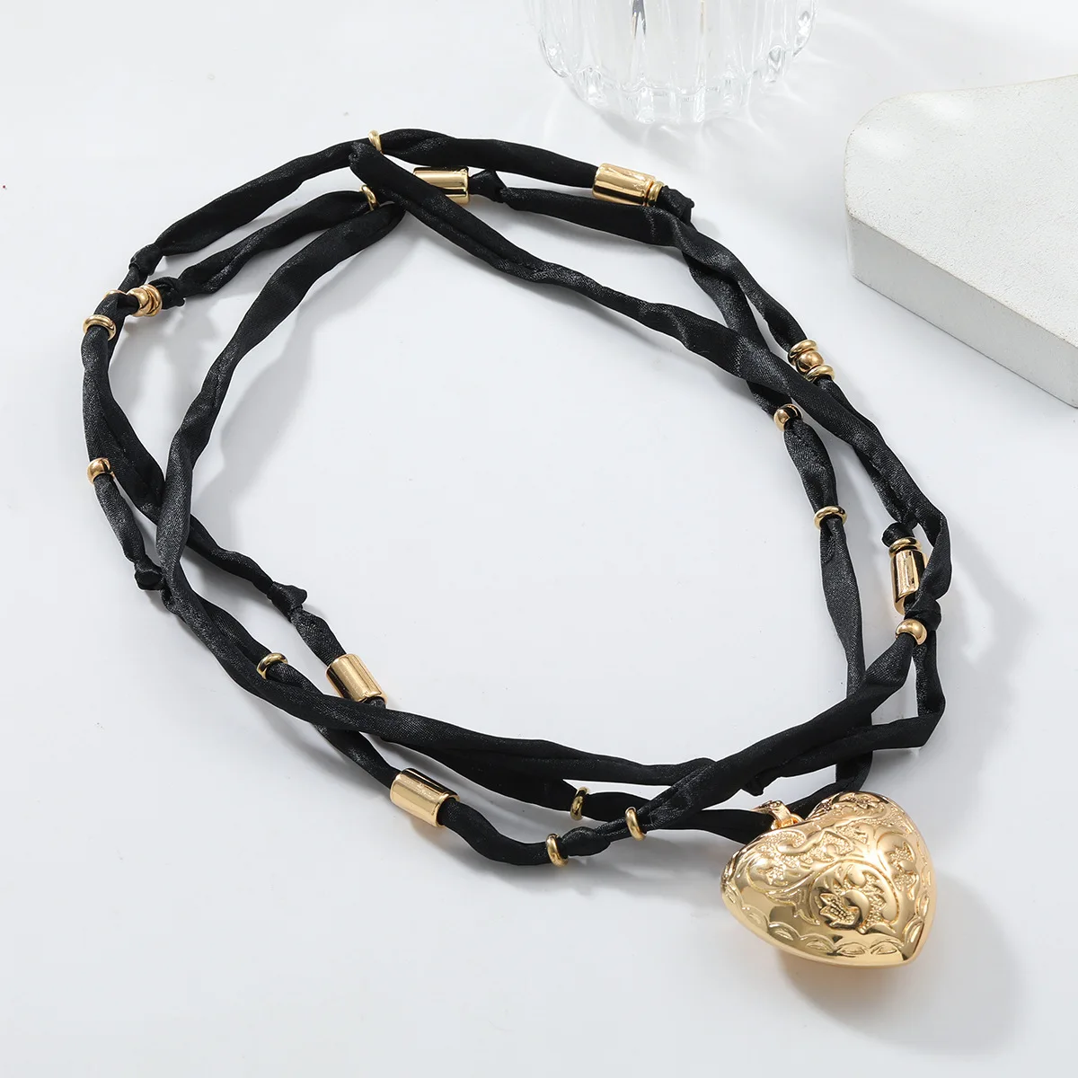 ZAA винтажные ожерелья с подвеской в форме сердца для женщин длинные веревочные