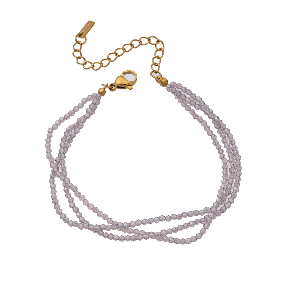 Современные браслеты из нержавеющей стали с бисером шикарные аксессуары в