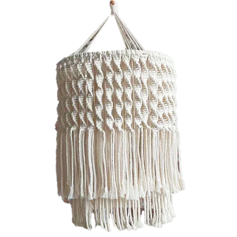 

Scandinavian Storm Simia TAPESTRY HAND WOVEN Creative Home Bedroom Soft Lampshade