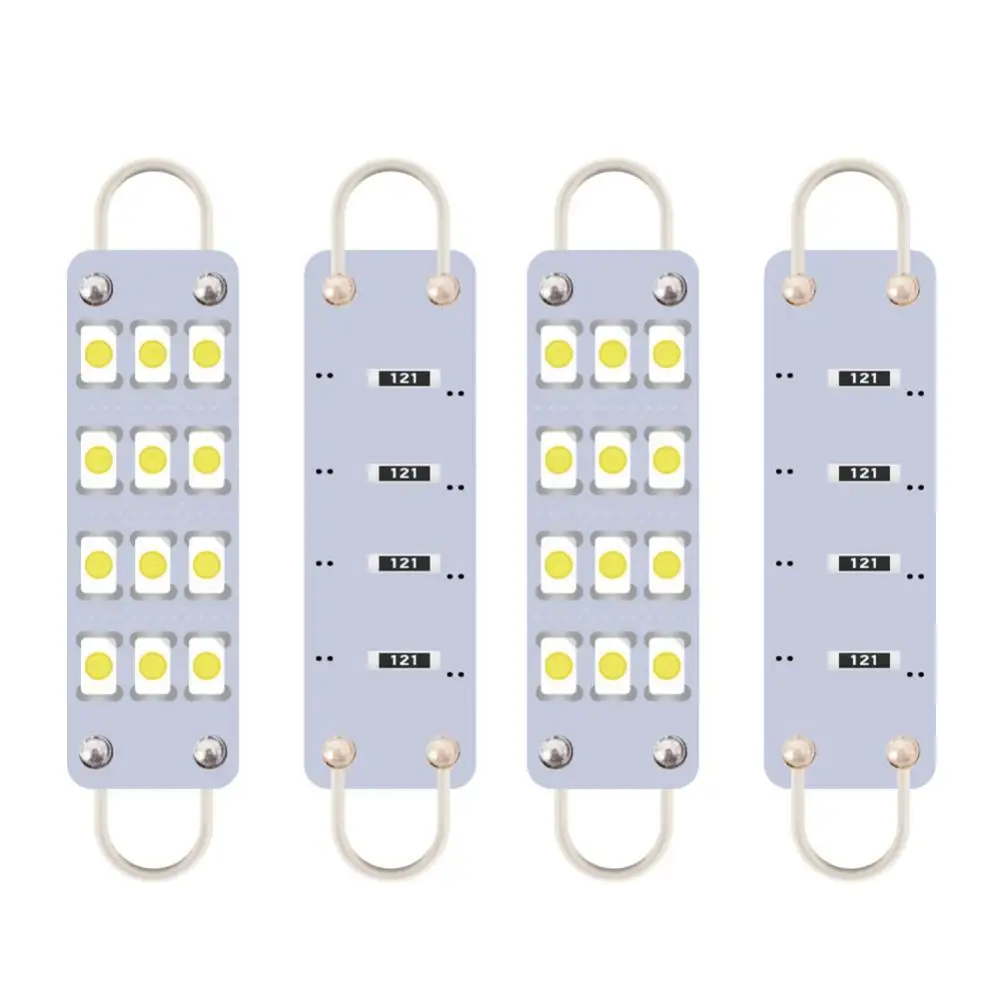 

Внутренние 4 шт. 44 мм 12smd-3030 белый свет купольные лампы Festoon