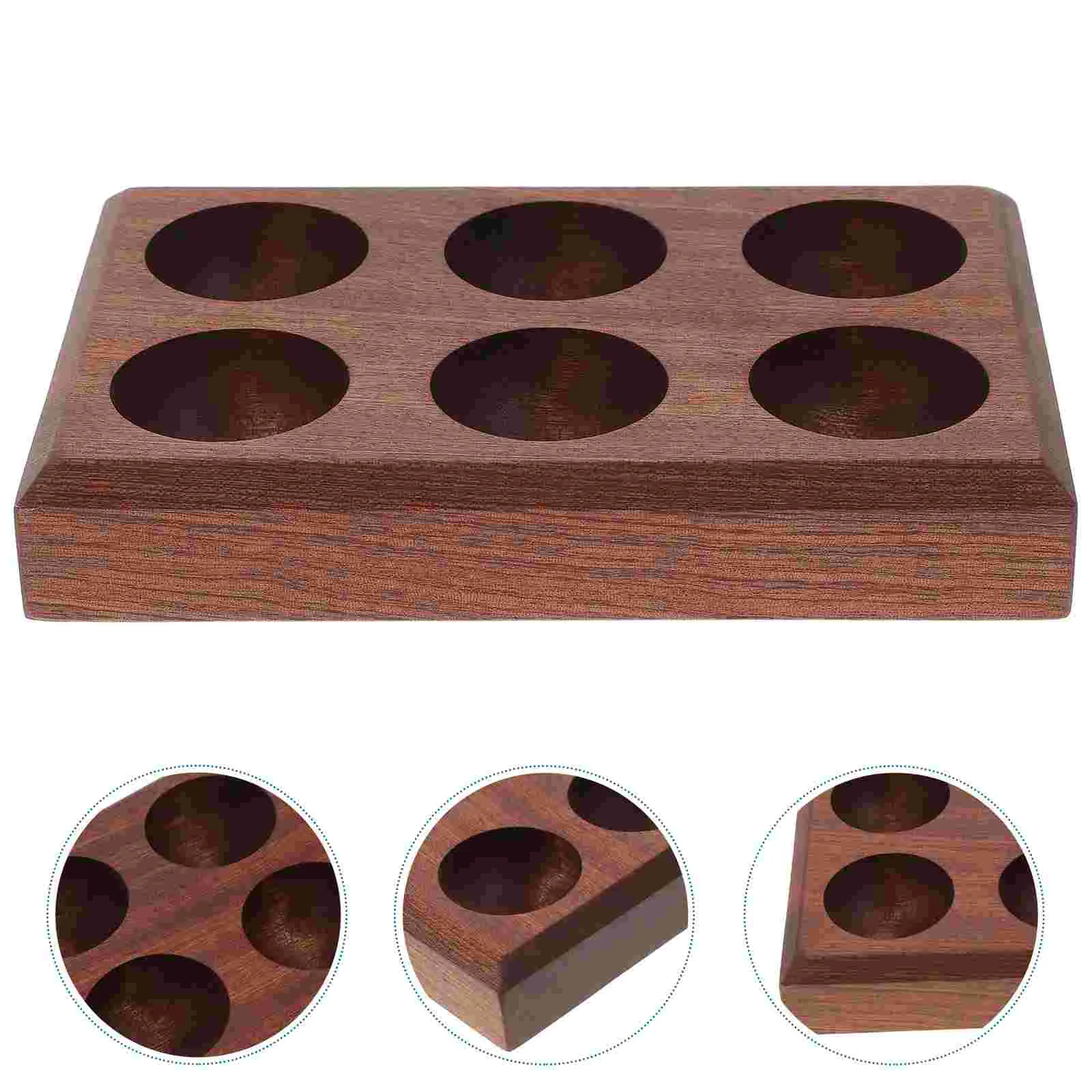 

Egg Tray Holder Wood Refrigerator Organizer Bins Eggs Fresh Deviled Serving Plate Accessory Wooden Container Rustic