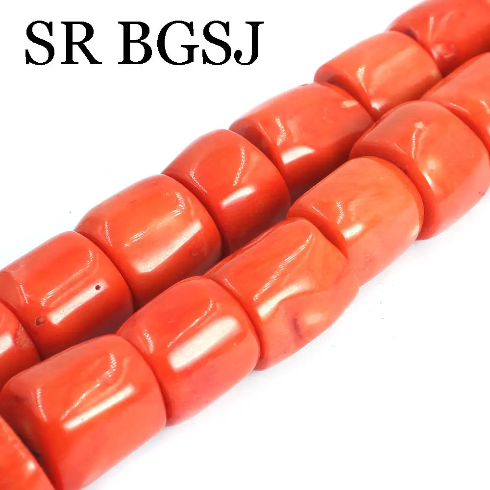 

Бесплатная доставка, 20-24 мм, оптовая продажа, колонна из натурального оранжевого коралла, бусины россыпью для ювелирных изделий, ожерелий, б...