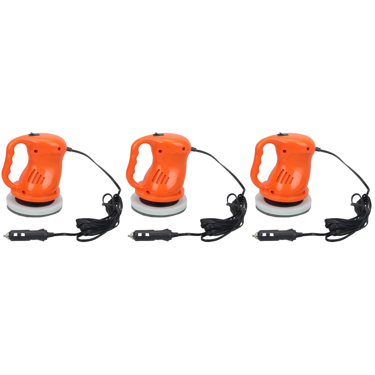 

3pcs Car Car Polisher Kit Wax Polishing Machine Automobile Seal Scratch Repair 12V Mini Waxing Machine (Orange)