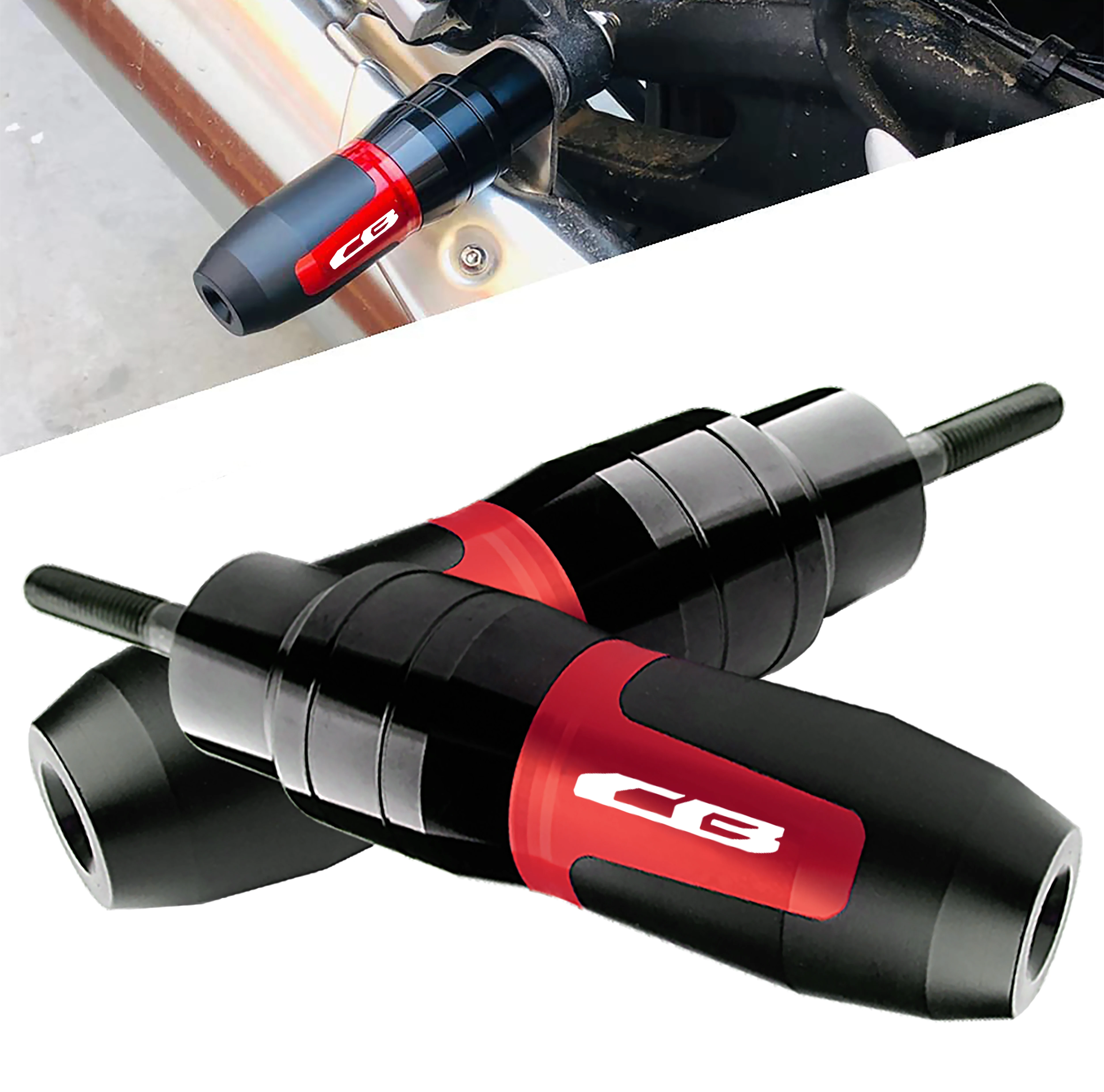 

Аксессуары Запчасти для мотоциклов противоударный выхлопной ползунок для Honda CB125R CB150R CB190R CB250R CB300 500 R CB500X CB650F CB400 1100