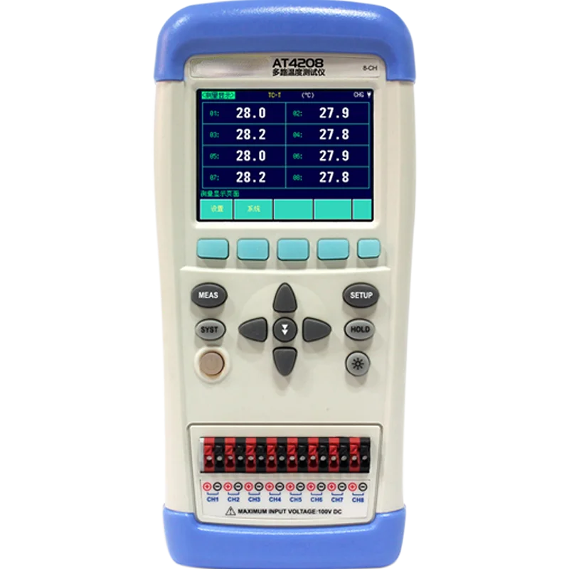 

AT4208 Multi-channel Industrial Temperature Data Logger with 3.5 Inches TFT-LCD Display