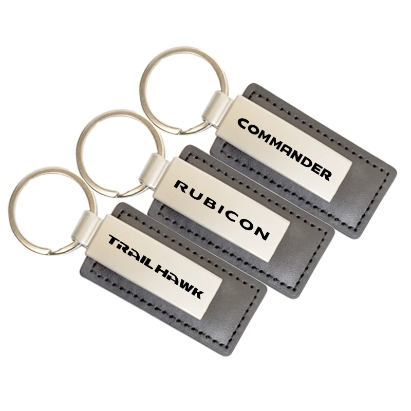 Модный металлический кожаный брелок для автомобильного логотипа JEEP 4X4 CHEROKEE COMPASS