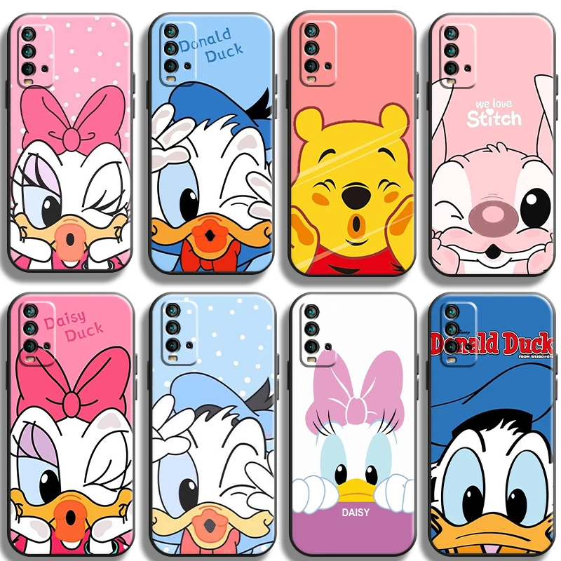 

DISNEY Mickey Phone Case For Xiaomi Redmi Note 9 Pro MAX 5G 9T 9S 10S 10 Pro MAX 10T 5G Liquid Silicon Soft Luxury Ultra Shell