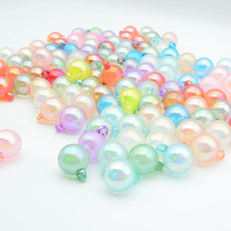 20 Capsules/Pack Color Mix Fashion Transparent Gumball Bubblegum Acrylic Round Beads Colorful Chunky Beads For Necklaces Jewelry