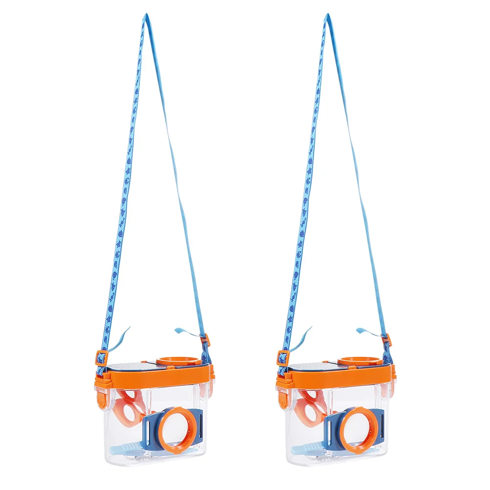 

2Pcs Bug Viewer Safe Observation Insect Fine Holder Box Magnifying Viewer Storage Container