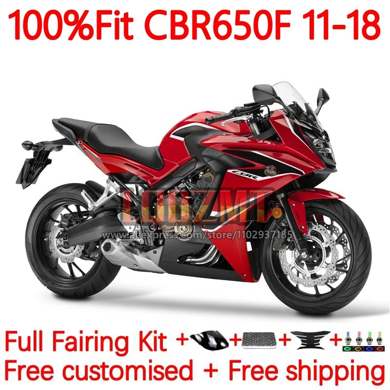 

Factory Red CBR650 F For HONDA CBR 650F 650 CC CBR650F 2011 2012 2013 2014 2015 2016 2017 2018 CBR-650F 11 18 Fairings 61No.0