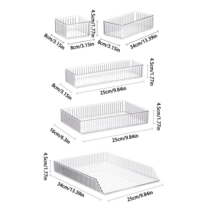 Прозрачный Пластиковый Органайзер Для Хранения Набор Стола И Ящиков Ящик
