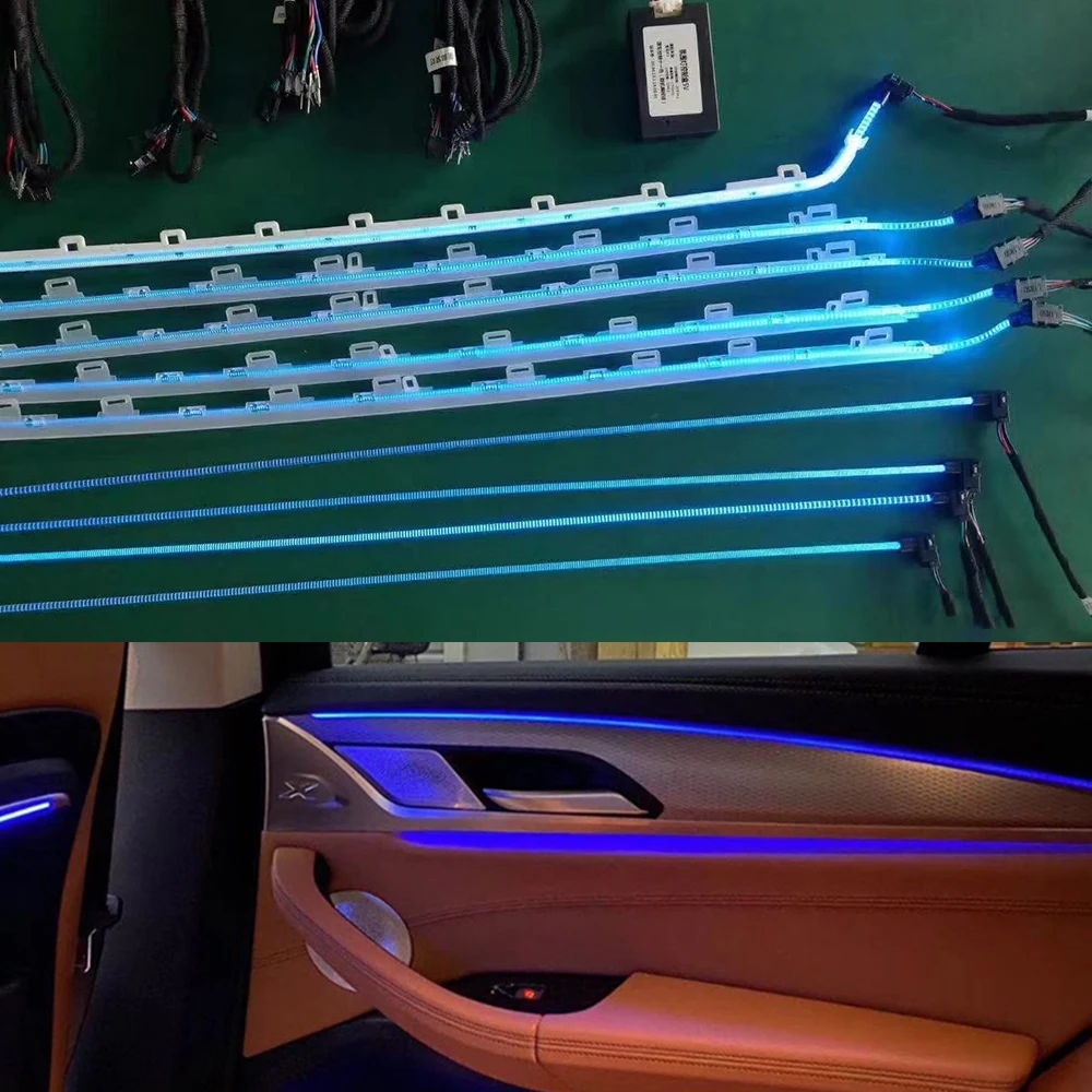 

11 Colors For BMW X3 X4 G01 2017-2021 Door Contour Decorative Ambient Light Center Console LED Atmosphere Lamp illuminated Strip
