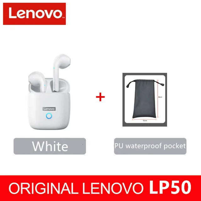 Lenovo LP50 white + PU waterproof pocket