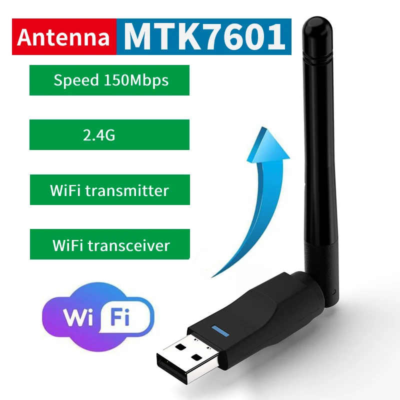 

150Mbps USB WiFi Adapter 2.4G Wireless Network Adapter Wi-Fi Receiver High Gain Single/Dual Band 5dBi Antenna For Win7/8/10/MAC
