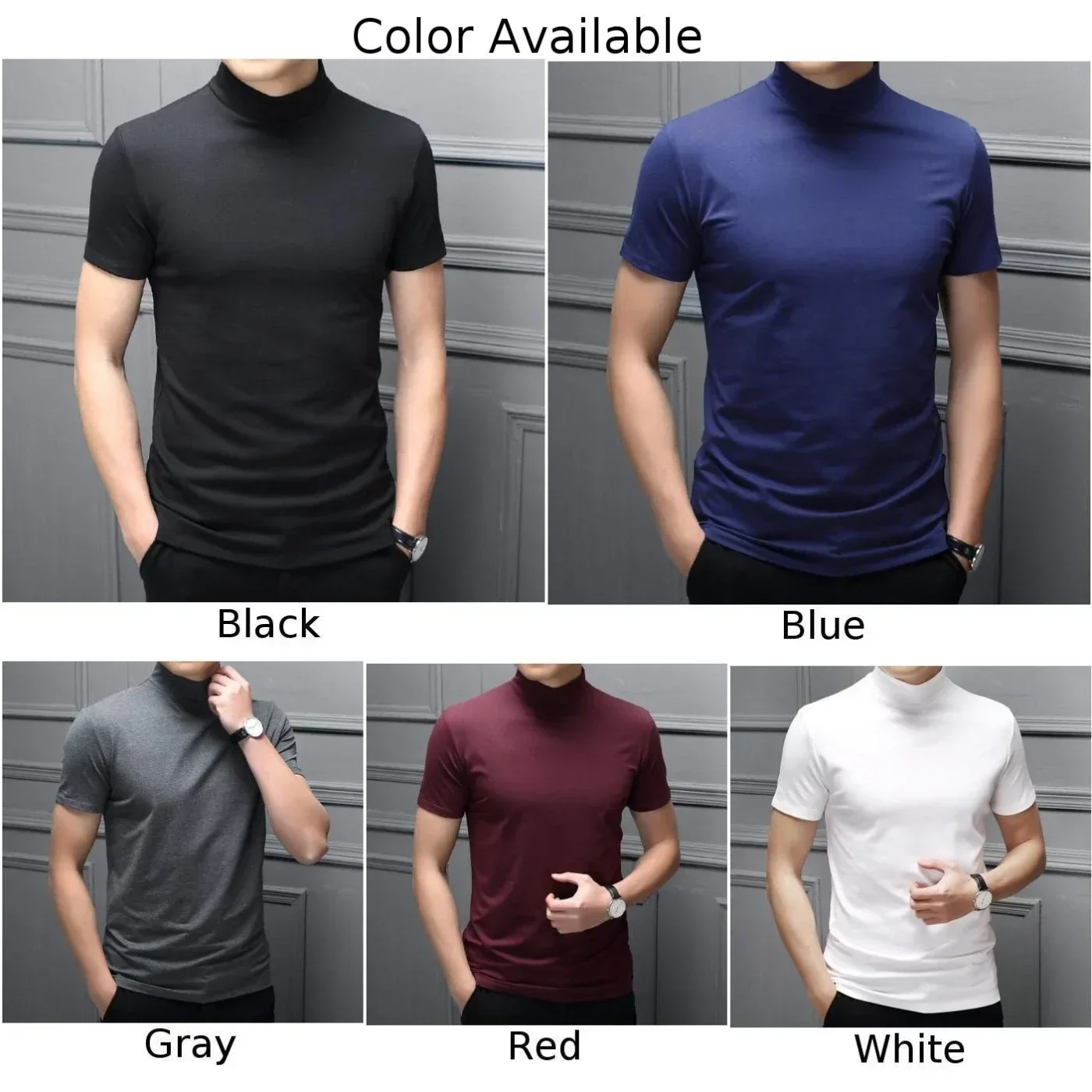 Весенне-летняя мужская футболка из мерсеризованного хлопка с коротким рукавом и