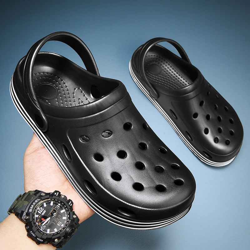 

Fashion Beach Men Clogs Thick Sole Slipper Lightweight Thick Bottom Classic Waterproof Anti-Slip Men Sandals sandalias hombre