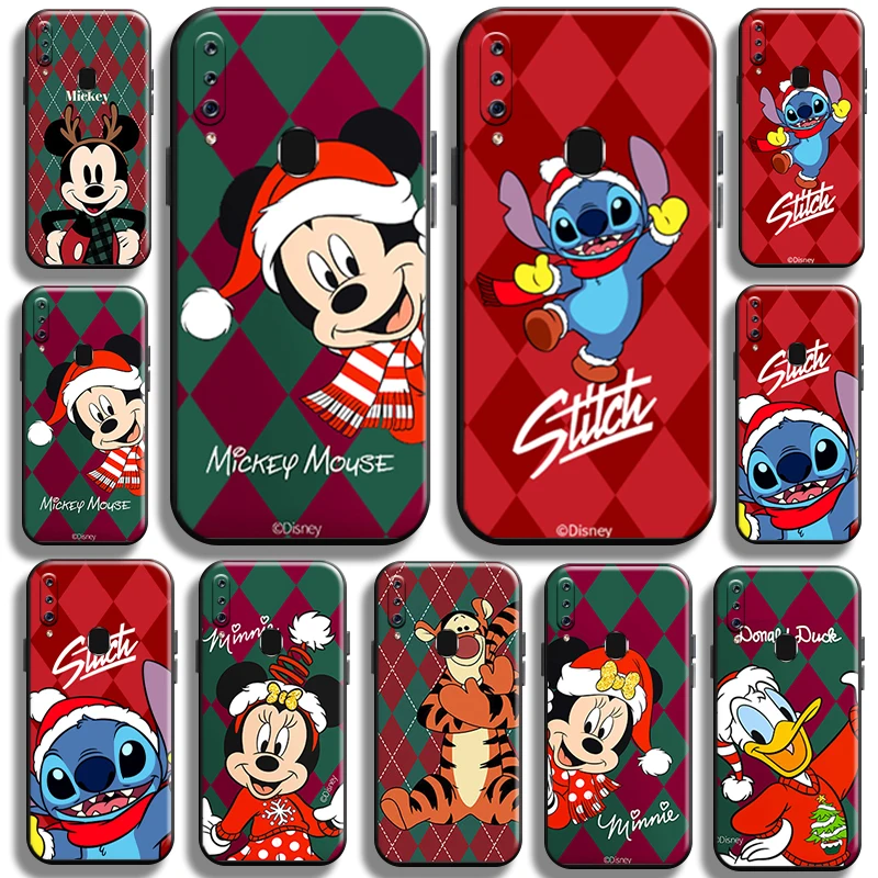 

Disney Cute Mickey Stitch Duck for Samsung Galaxy A60 Phone Case funda TPU Black Cases Carcasa Soft Cover