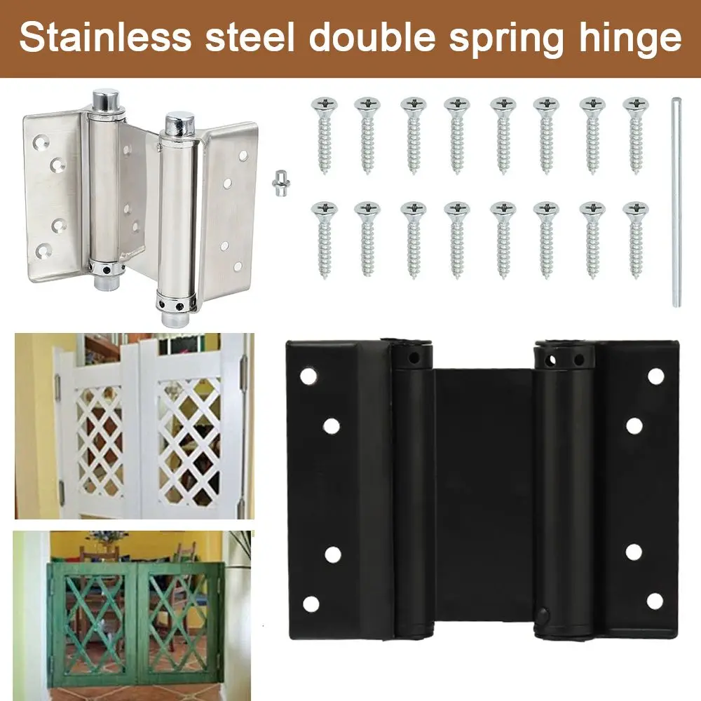 

Нержавеющая дверная решетка, 3 дюйма/4 дюйма, металлическая фурнитура, дверной шарнир из нержавеющей стали с автоматическим закрытием, двойн...