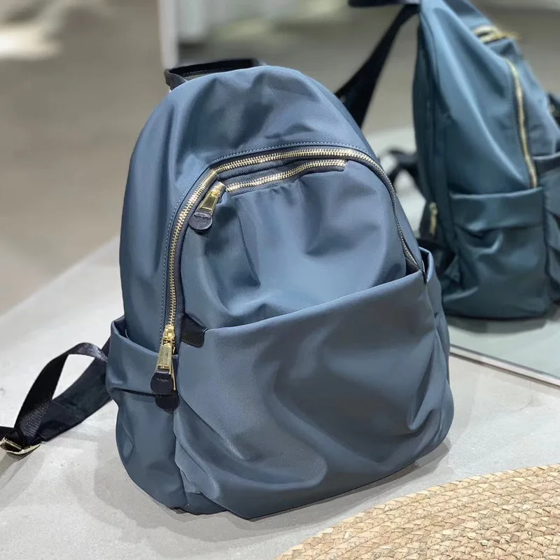 Women Bag European American Nylon Cloth Solid Color Backpack Anti-theft Girl Office Outdoor Travel Mini Storage Bag Mochila