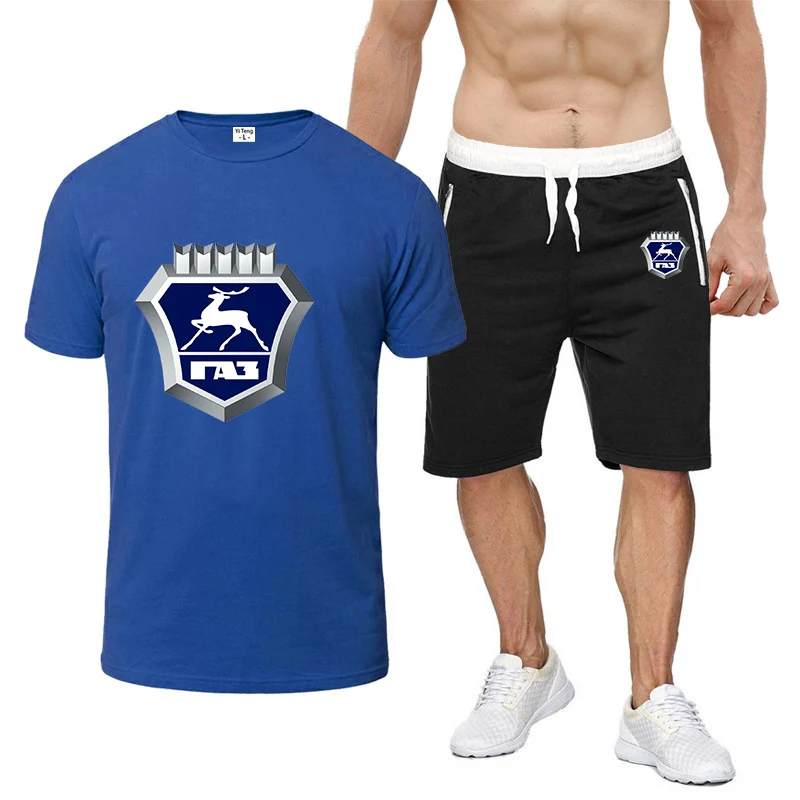 Мужская мода GAZ Gazelle 2024 новый восьмицветный летний комплект с короткими рукавами