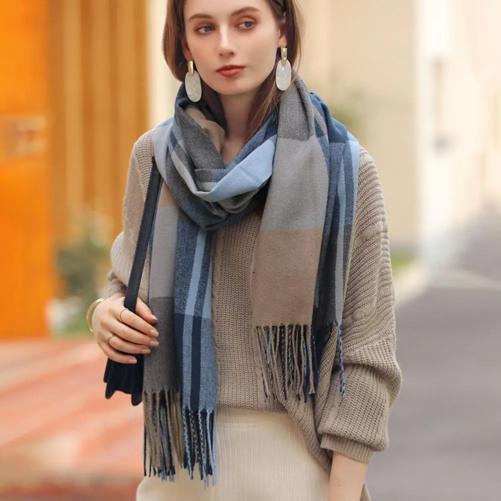 

Шикарный зимний теплый длинный шарф для девушек женский шарф моющийся сохраняет тепло