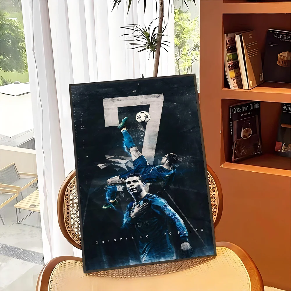 Football Superstar CR7 Self-adhesive Art Poster Waterproof Paper Sticker Coffee House Bar Posters Wall Stickers