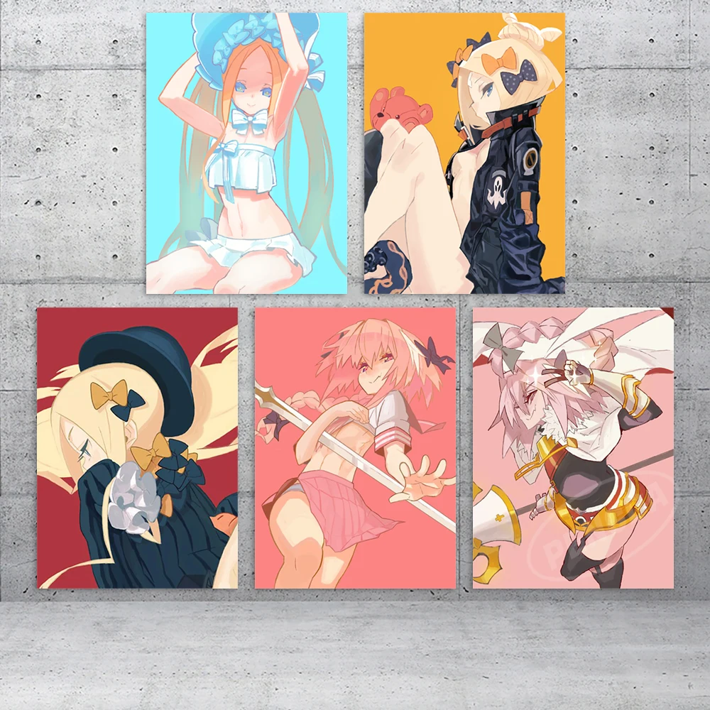 

Canvas HD Fate Grand Order Prints Paintings Abigail Williams Wall Art Poster Enkidu Home Modular Pictures Anime Room Decoration