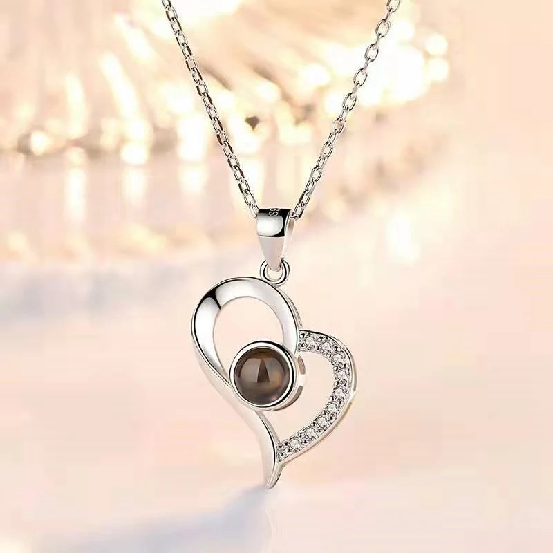 

Roses Bloom Necklace I Love You Women Gift Set in 100 Languages Fashion