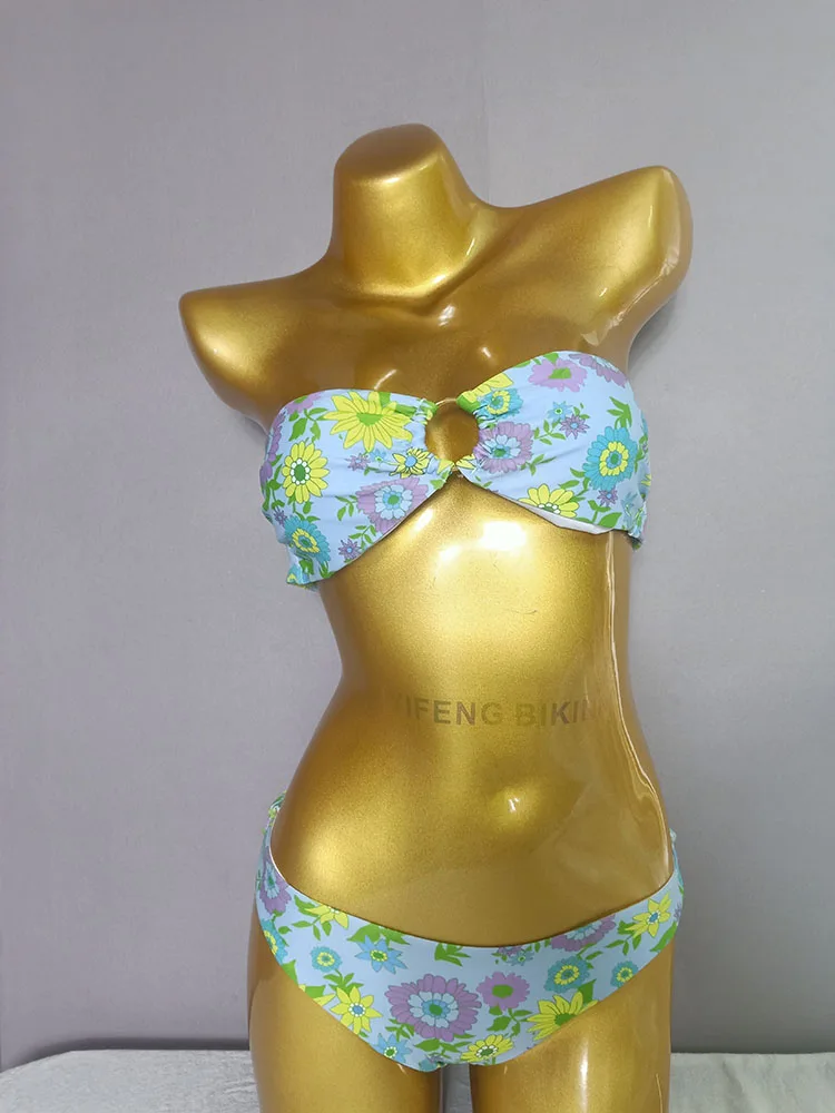 

2021 новый дизайн, быстрая доставка, бикини с цветами, бикини с высоким вырезом, бикини с лямкой на шее