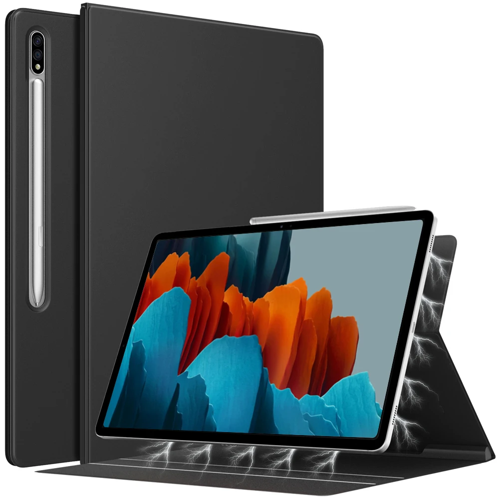 

Case for All-New Samsung Galaxy Tab S7/S8 Plus 12.4 Inch 2022&S7 FE 12.4 2021,Strong Magnetic Ultra-Slim Smart Folio Shell Cover