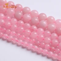 narural stone madagascar rose quartz beads round loose beads for jewelry making diy bracelets necklace accessories 4 6 8 10 12mm